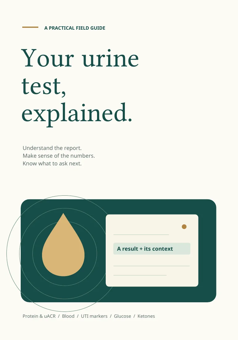 Your urine test, explained. Book cover